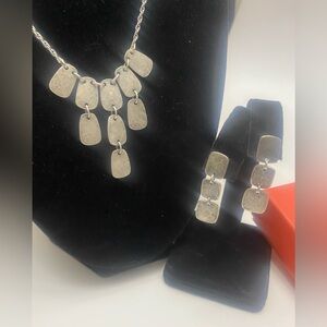 ⭐️JAMES AVERY⭐️ Set - Hammered Square Link Earring and Necklace - Retired